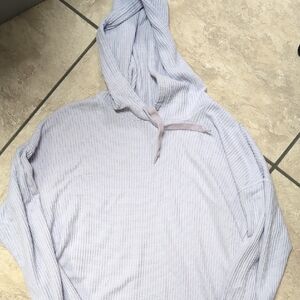 L.L. Bean Lavender Waffle Knit Hoodie